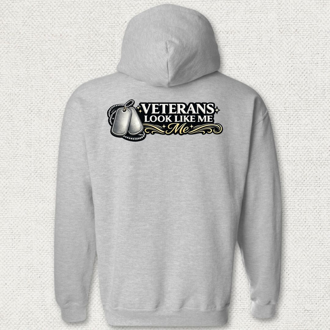 Veterans Look Like Me Hoodie - Sport Grey