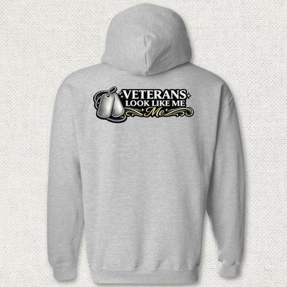 Veterans Look Like Me Hoodie - Sport Grey