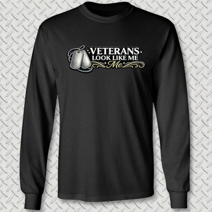 Veterans Look Like Me Long Sleeve Tee - Black