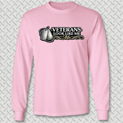 Veterans Look Like Me Long Sleeve Tee - Pink