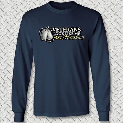 Veterans Look Like Me Long Sleeve Tee - Navy