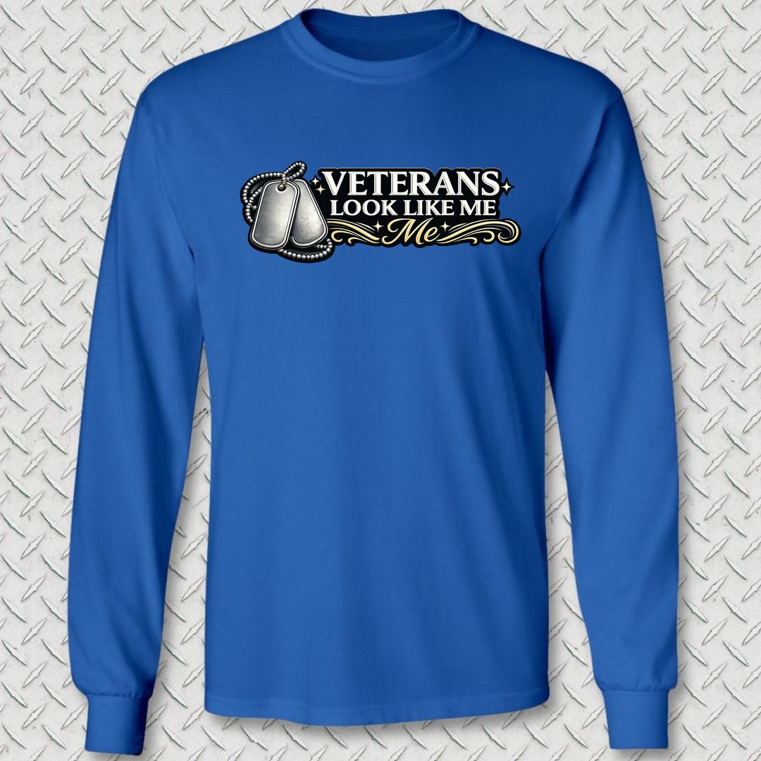 Veterans Look Like Me Long Sleeve Tee - Royal Blue