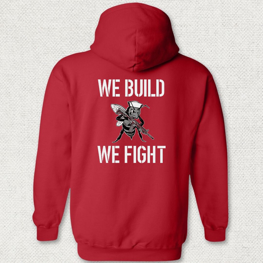 We Build, We Fight Hoodie - Red