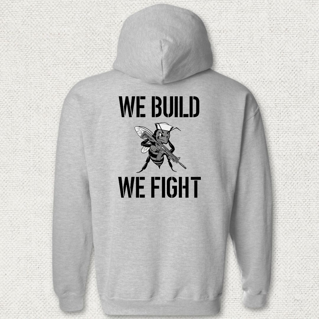 We Build, We Fight Hoodie - Sport Grey